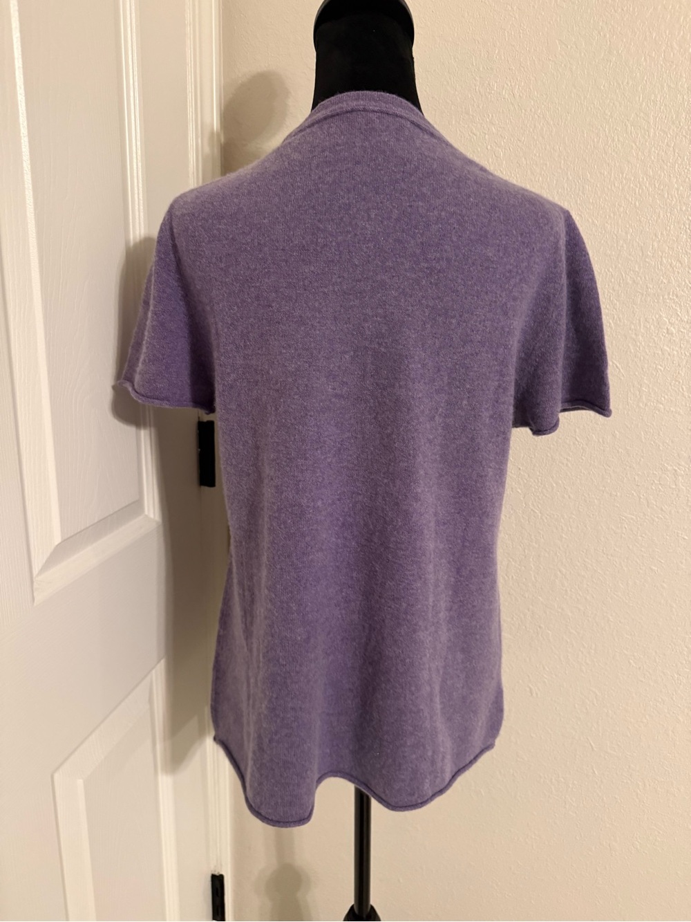 J. Crew Lilac Short-Sleeve 100% Cashmere Tee - Picture 3 of 6